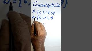 Cardinality Of Sets maths mathematics shorts [upl. by Navaj554]