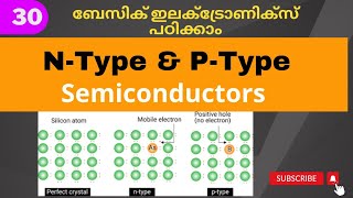 NType and PType Semiconductor  Basic Electronics  Malayalam [upl. by Nanyt]