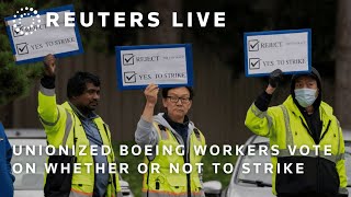 LIVE Unionized Boeing workers vote on whether or not to strike  REUTERS [upl. by Darrey]