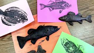 Gyotaku Fish Prints  Part 1 [upl. by Esorbma]