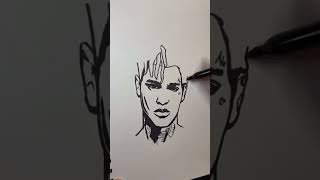 Xxxtentacion drawing tutorial 🤞🕊️ fyp art drawing howtodraw xxxtentaction x rip xxx rap [upl. by Courtland874]