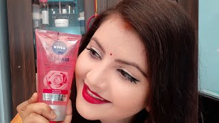 Nivea skin breathe miceller rose water face wash review  best face wash for every skin type [upl. by Kare]