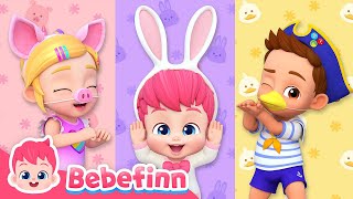 Five Little Animals Dancing on the FarmㅣEP143ㅣSong for KidsㅣBebefinn Nursery Rhymes [upl. by Kila825]