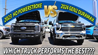 2024 Chevy Silverado 3500 Gen2 Duramax VS 2023 Ford F350 HO Powerstroke MPG amp Acceleration Test [upl. by Saxena]