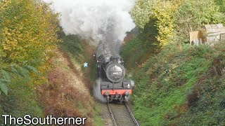 Farewell 53808  MidHants Railway The Watercress Line 04112023 [upl. by Furgeson]