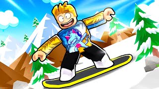 Becoming The Fastest In Roblox Snowboard Race Simulator [upl. by Atipul]