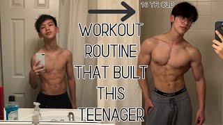 My Workout Routine To Get Buff As A Teenager HIGHLY REQUESTED [upl. by Ylram]