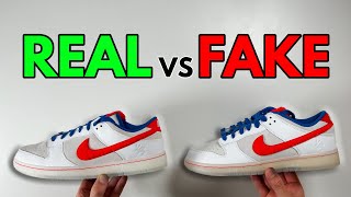 REAL VS FAKE NIKE DUNK LOW YEAR OF THE RABBIT WHITE RABBIT SNEAKER COMPARISON [upl. by Nerraj]