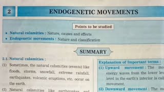 Class 9th Geography Chapter 2 Endogenetic Movements Navneet Digest Solutions MH Board [upl. by Rawdin394]