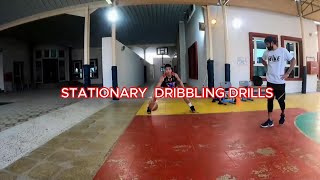 STATIONARY BALL HANDLING V SERIES athlete basketball skillstraining grindseason workout [upl. by Lled]