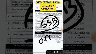 BED EXAM 2024 I ONLINE OR OFFLINE [upl. by Tomlin]