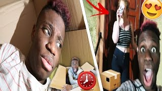 MAILING MYSELF IN A BOX FOR 24 HOURS TO MY CRUSH GONE WRONG 📦😱 WTF [upl. by Yliram]