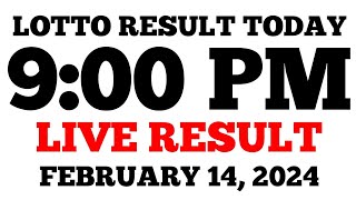 Lotto Result Today 9PM Draw February 14 2024 Wednesday PCSO LIVE Result [upl. by Marcile936]