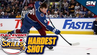 FULL Hardest Shot Competition  2024 NHL AllStar Skills [upl. by Pasco]