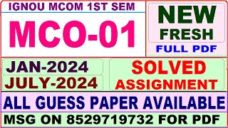 MCO 01 solved assignment 2024  mco 01 solved assignment 202324 in English  ignou mco01 2024 [upl. by Mcquoid]