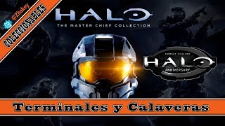 Halo CE Anniversary  MCC Guía de Coleccionables Terminales y Calaveras 25 LOGROS [upl. by Ahaelam]