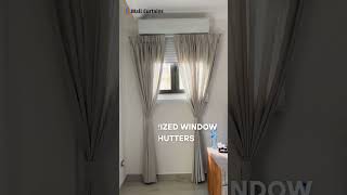 Motorized Window Shutters Installation by Wall Curtains Team shorts shutters [upl. by Jarin]