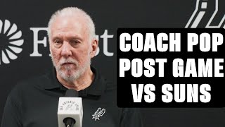 Coach Pops Postgame Interview vs Phoenix Suns  3232024 [upl. by Frechette]