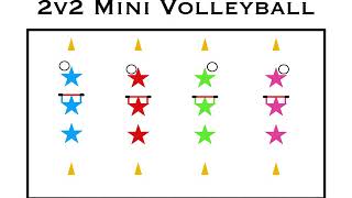 PE Games  2v2 Mini Volleyball [upl. by Chappie]