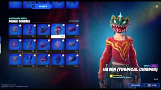 ALL HAVEN MASKS SHOWCASE 30 MASKS  Fortnite [upl. by Ecahc]