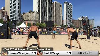 CoryField vs BomgrenLotman  2023 Chicago AVP Gold Series [upl. by Anyg]