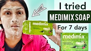 I tried MEDIMIX SOAP on FACE for 7 DAYS  Medimix Glycerine Soap Review [upl. by Einohpets467]