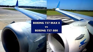 Boeing 737 MAX 8 7378 vs Boeing 737800 engine spoolup sound [upl. by Aniret]