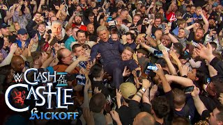 Cody Rhodes crowd surfs into Glasgow Clash at the Castle Kickoff June 14 2024 [upl. by Letram266]