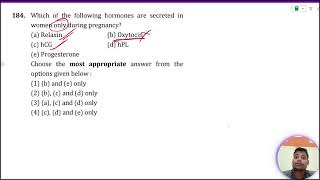 Which of the following hormones are secreted in women only during pregnancy a Relaxin b [upl. by Zimmer]