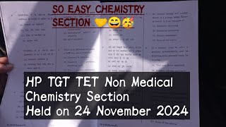 Hp tet Non Medical Chemistry Answer key  Easy part viralvideo hptet [upl. by Anitteb]