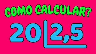 como calcular 20 dividido por 25 [upl. by Iseabal]