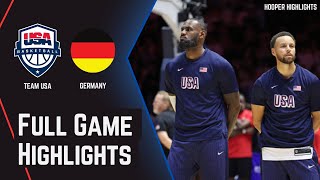 Team USA vs Germany Full Game Highlights  Jul 22  2024 Paris Olympics Basketball [upl. by Smallman]