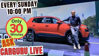 Best Car amp SUV in 11 Lakhs ⭐️ Hyundai Tata Kia Mahindra Maruti amp Citroen 🔥 Live With CARGURU [upl. by Winonah392]