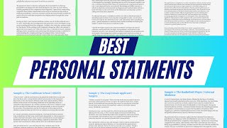 Residency Personal Statement Examples 2024  Samples of Excellent Personal Statement [upl. by Searcy]