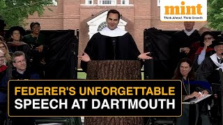 Roger Federer Stuns With Brilliant Speech At Dartmouth Graduation Ceremony  Some Snippets [upl. by Enialb765]