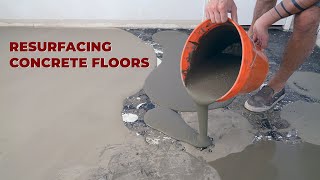 Resurfacing Concrete Floors with a SelfLeveling Skim Coat [upl. by Spector]