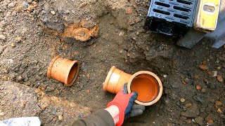 How To Connect an ACO CHANNEL To a 90 Degree 4inch Drainage  surface amp rain Water Pipe [upl. by Navaj486]