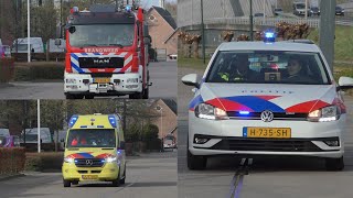 Regionale brandweerwedstrijd in HardinxveldGiessendam Brandweer Politie amp Ambulance onderweg [upl. by Marion21]