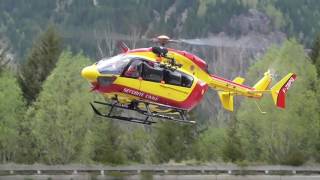 EC 145  Choucas 74  Dragon 74  DZ des Bois  Chamonix Mt Blanc [upl. by Terrence]