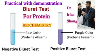 Biuret Test For Protein Estimation For Peptide linkages Biochemistry [upl. by Bushweller]