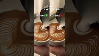 Latte art tutorial shorts latteart coffee [upl. by Aelem162]