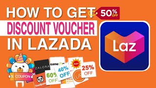 How to GET DISCOUNT VOUCHER in LAZADA  Step by Step [upl. by Berey123]