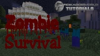 ZOMBIE SURVIVAL  Minecraft Bukkit PLUGINS 13  Befehle 12 Erste Folge [upl. by Ymmik]