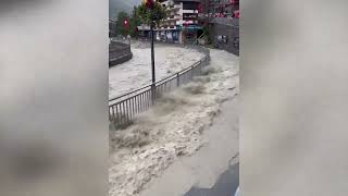 21 June 2024  Zermatt Switzerland  Intense rain lead to local flooding Additional video 2 DUFW24 [upl. by Asemaj]