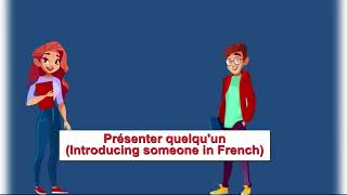 Présenter quelquun Introducing someone in French  Cartoon video [upl. by Sedicla]