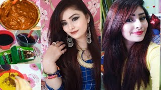 Henna mehendi pack how to get naturally burgundy red hair at home  zeenulifestyle [upl. by Rosmunda]