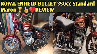 ROYAL ENFIELD BULLET 350cc STANDARD MARONBULLET 350cc Review details👍♥️trending bullet350 👍♥️ [upl. by Neelrad]