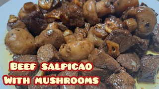 Beef Salpicao With Mushrooms  Jon amp Memeh beefsalpicao beef food cooking [upl. by Stanfield]