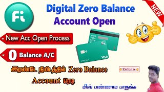 FI Bank Digital Zero Balance Account Open in Online Tamil Tech and Technics [upl. by Aisad]