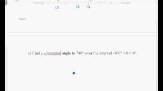 lesson 41 Coterminal Angles [upl. by Vyky]